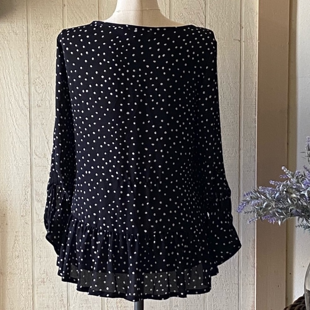 Loft Polkadot Ruffle Blouse - Picture 4 of 5